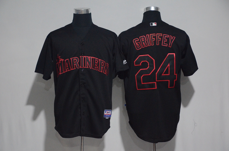 2017 MLB Seattle Mariners #24 Griffey Black Classic Jerseys